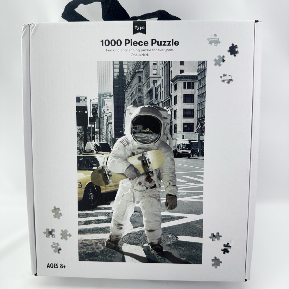 Typo Astronaut Skateboard 1000 Piece Puzzle NYC Street Scene Ages 8+ NIB